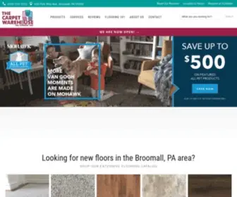 Carpetwarehouseco.com(Flooring Store in Broomall PA) Screenshot