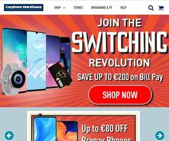 Carphonewarehouse.ie(Carphone Warehouse Ireland) Screenshot