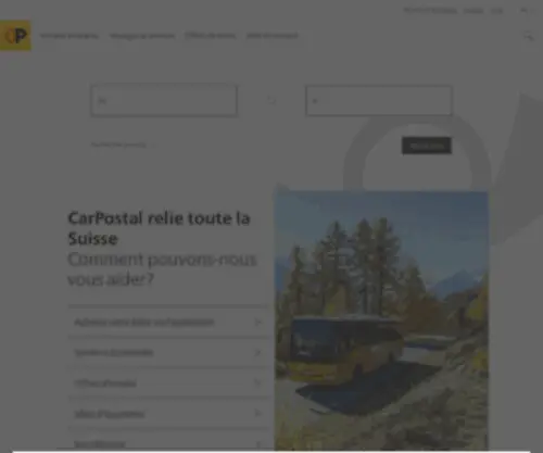 Carpostal.ch(Mobile sur la route avec la classe jaune) Screenshot
