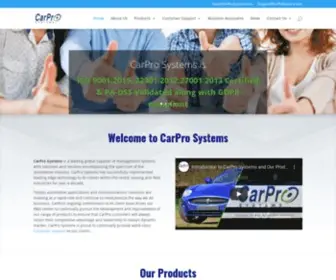 Carprosystems.com(CarPro Systems) Screenshot