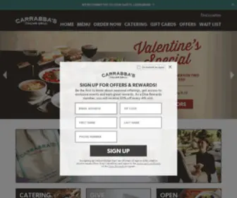 Carrabbas.com(Carrabba's Italian Grill) Screenshot