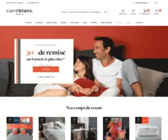 Carreblanc.com(Linge de maison Carré Blanc) Screenshot