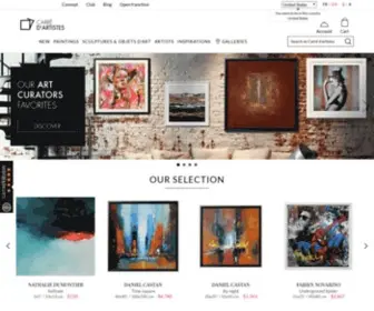 Carredartistes.com(Vente de peintures et sculptures contemporaines en ligne et en galerie) Screenshot