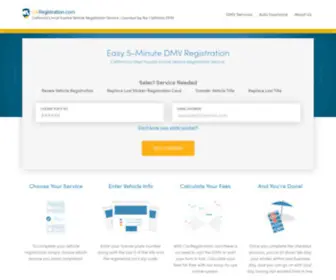 Carregistration.com(California's most trusted Vehicle Registration Service) Screenshot