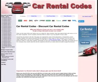 Carrentalcodes.org(Car Rental Codes Discounts) Screenshot