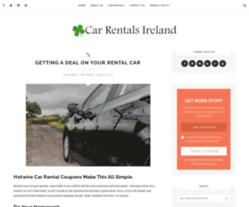 Carrentalsireland.com(Car Rentals Ireland) Screenshot