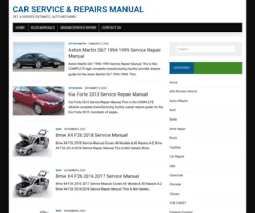 Carrepairpdf.com(How to Repair Your Car) Screenshot
