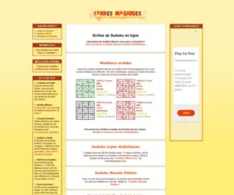 Carresmagiques.com(Sudoku gratuits en ligne sur) Screenshot