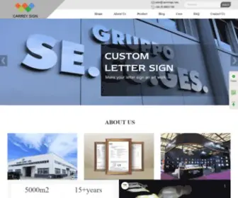 Carreysign.com(Chengdu Wujiang Carrey Sign Co) Screenshot