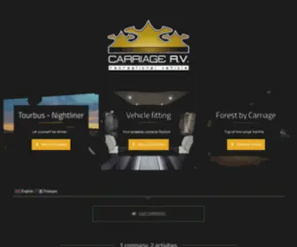 Carriage-RV.fr(Carriage R.V. est spécialisé dans les Tourbus haut de gamme et l'aménagement de véhicules) Screenshot