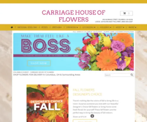 Carriagehouseofflowers.com(Columbus Florist) Screenshot