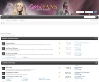 Carriefans.com(Carrie Underwood Fans) Screenshot