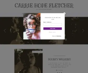 Carriehopefletcher.com(Carrie Hope Fletcher) Screenshot