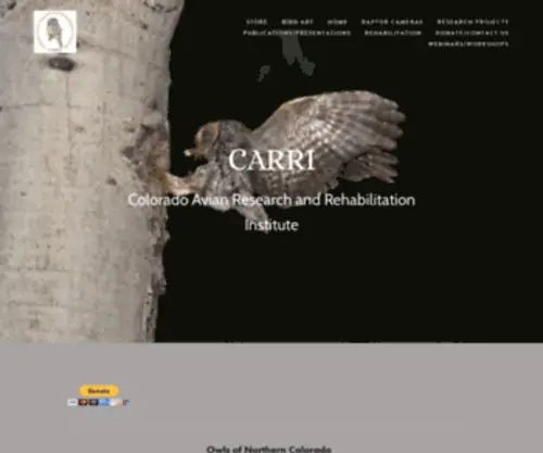 Carriep.org(Colorado Avian Research and Rehabilitation Institute) Screenshot
