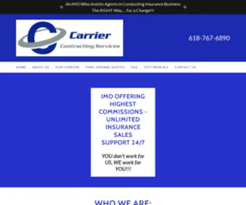 Carriercontracting.com(CARRIER CONTRACTING SERVICES) Screenshot
