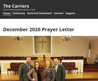 Carrierforchrist.com(Church-Planting Missionaries to Chile) Screenshot