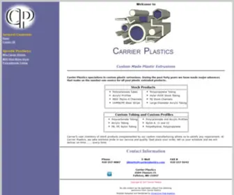 Carrierplastics.com(Custom Plastic Extrusions including Tubing from Carrier Plastics) Screenshot