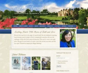 Carrieturansky.com(You’ve come to the right place. Carrie Turansky 's goal for each book) Screenshot