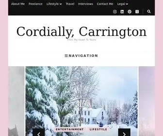 Carringtonshaw.com(Cordially, Carrington) Screenshot