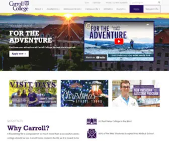Carroll.edu(Carroll College) Screenshot