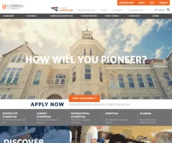 Carrollu.edu(Wisconsin's Pioneer College) Screenshot