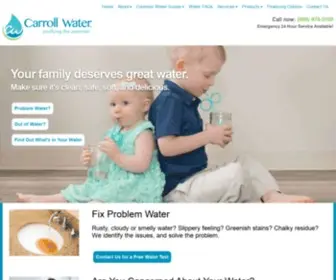 Carrollwater.com(Well Drilling & Water Testing and Treatment in MD & VA) Screenshot