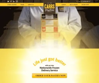 Carrspasties.co.uk(Fresh from the oven in Bolton or baked at home) Screenshot