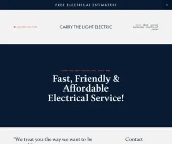 Carrythelightinc.com(Carry the Light Electric) Screenshot