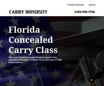 Carryuniversity.com(Take Your Florida Concealed Carry Class Online) Screenshot