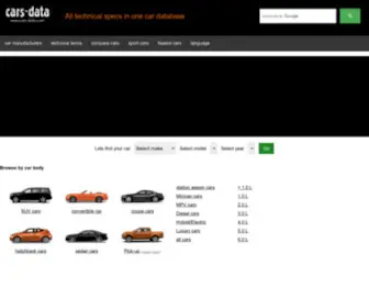 Cars-Data.com(Car specs database) Screenshot