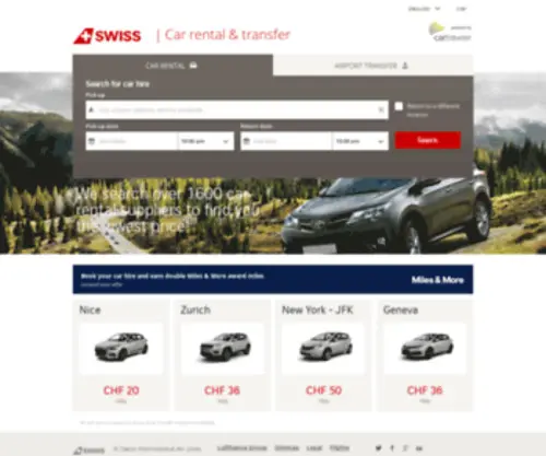 Cars-Swiss.com(Car rental) Screenshot