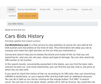 Carsbidshistory.com(Cars Bids History) Screenshot