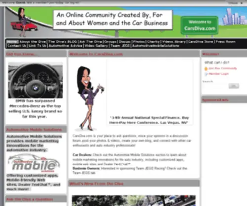 Carsdiva.com(Community about Women and Car Business) Screenshot