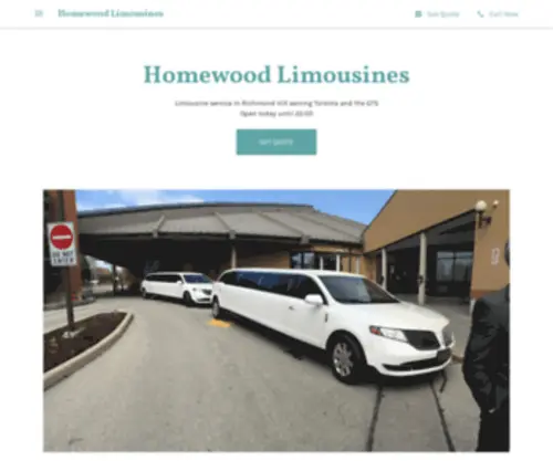 Carserviceintoronto.com(Homewood Limousines) Screenshot