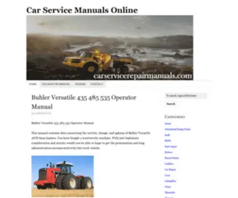 Carservicerepairmanuals.com(Car Service Manuals Online) Screenshot