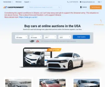 Carsfromwest.com(Online Cars Auctions in the USA) Screenshot