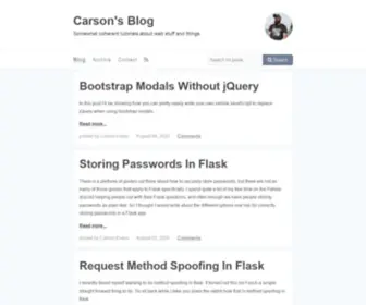 Carsonevans.ca(Carson's Blog) Screenshot