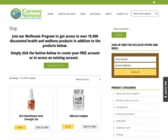 Carsonnatural.com(Carson Natural Products) Screenshot