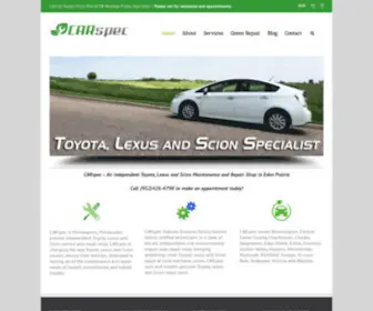 Carspecmn.com(Eden Prairie's Toyota and Lexus Auto Repair Specialist) Screenshot