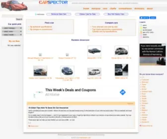 Carspector.com(Detailed car specificationsmodels from 600 manufacturers) Screenshot