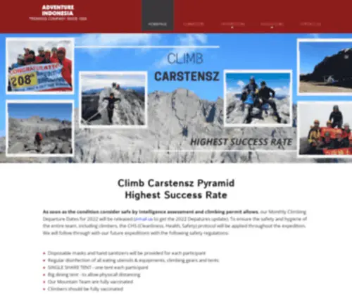 Carstenszpyramid.com(Carstensz Pyramid Expedition) Screenshot