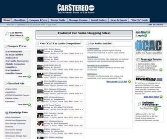 Carstereo.com(Car Stereo is the #1 Car Audio Online Resource) Screenshot