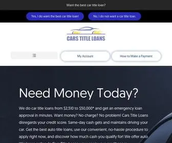 Carstitleloans.com(Carstitleloans) Screenshot