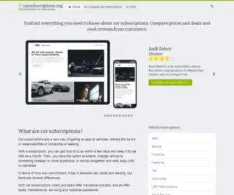 Carsubscriptions.org(Car subscriptions) Screenshot