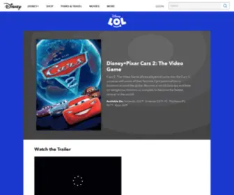 Carsvideogame.com(The official website for all things Disney) Screenshot