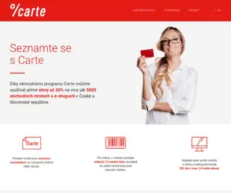 Carte.cz(Využívejte slevy a ušetřete s věrnostním programem Carte) Screenshot