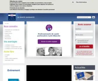 Carteblanchesante.com(Carte Blanche Partenaires) Screenshot