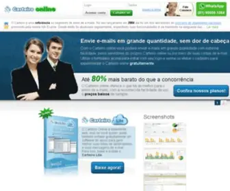 Carteiroonline.com.br(E-mail Marketing Carteiro Online: Envie emails em grande quantidade sem dor de cabeça) Screenshot