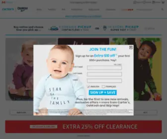 Cartersoshkosh.ca(Baby Clothes) Screenshot
