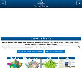 Cartesfrance.fr(Départements Régions Villes) Screenshot